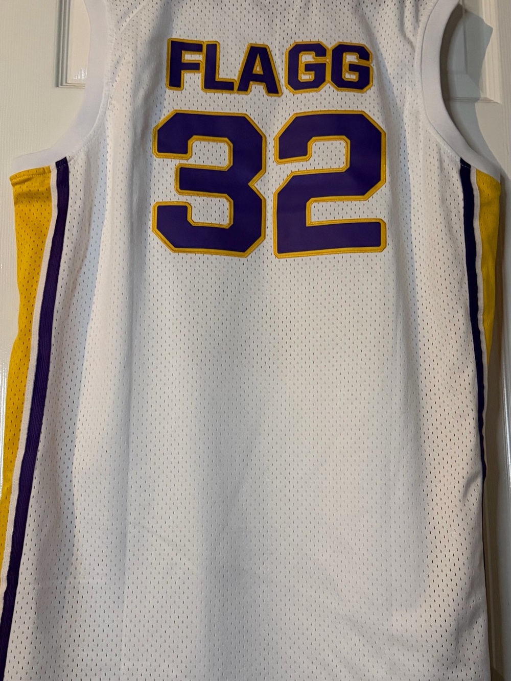 Cooper Flagg high school White Purple & Gold Basketball Jersey -